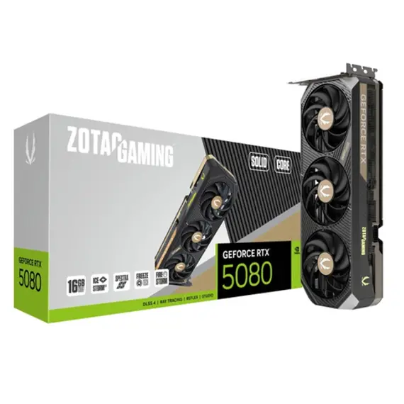 Video Board ZOTAC Graphic Adapter GeForce RTX 5080 16GB GDDR7 SOLID Core