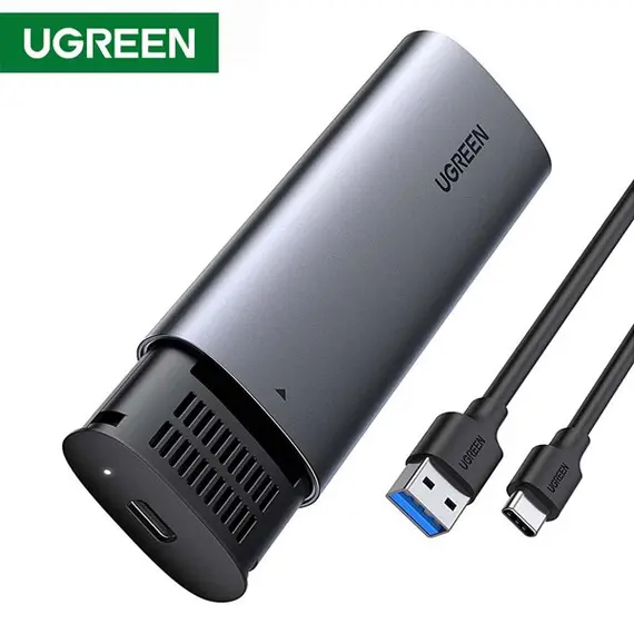 გარე მყარე დისკის ჩასადები UGREEN 10903 USB-C to M.2 NGFF 5G Enclosure A TO C Cable 50cm
