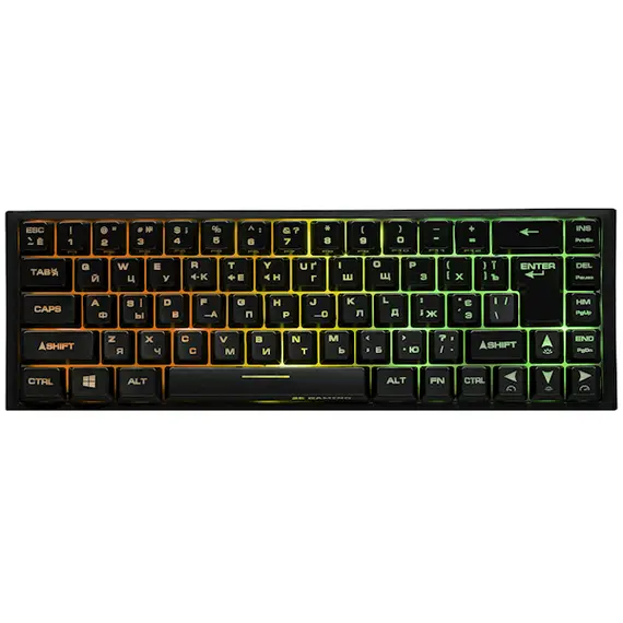 კლავიატურა 2E 2E-KG360UBK Gaming KG360 Wireless Keyboard, RGB, Black