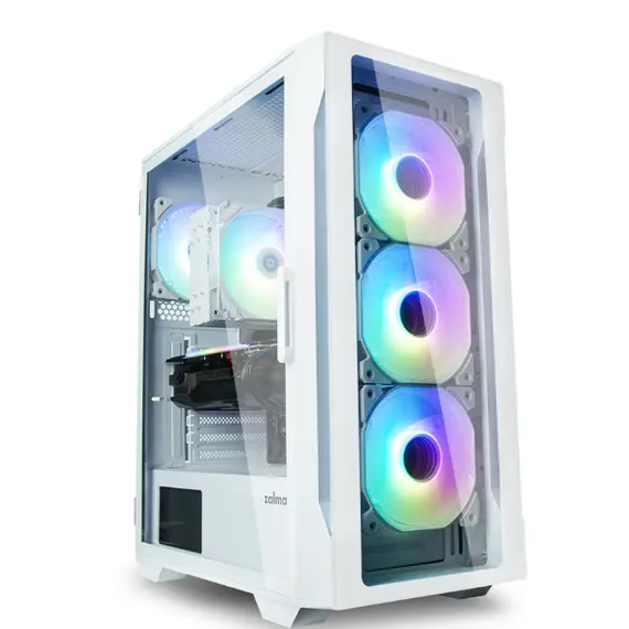 კომპიუტერის ქეისი Zalman Computer case I3 Neo TG, without PSU, 1xUSB3.0, 2xUSB2.0, 4x120mm RGB, TG Side/Front Panel, ATX, White
