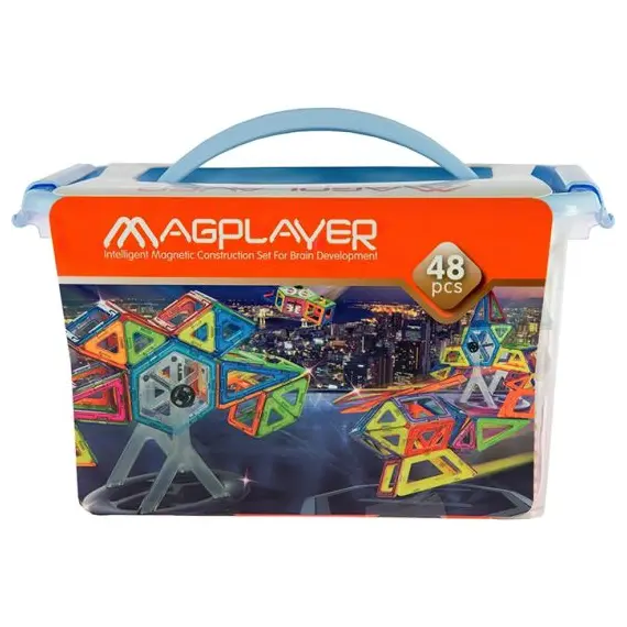 მაგნიტური კონსტრუქტორის ნაკრები Magplayer Designer magnetic set 48 e. MPT-48