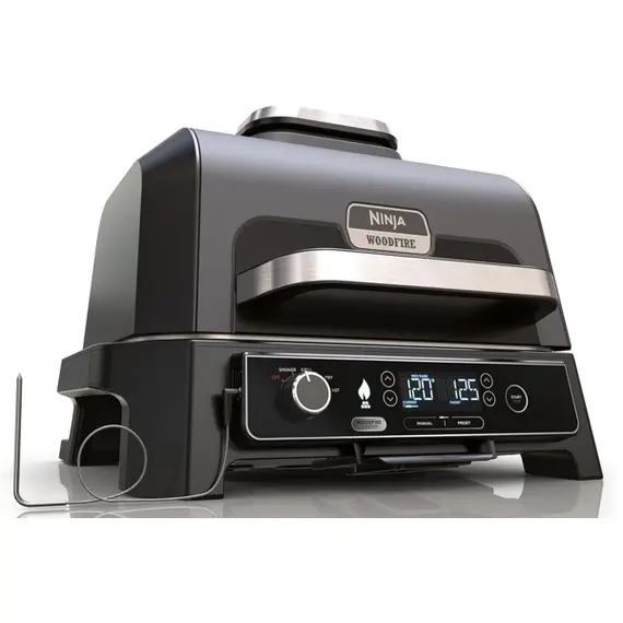 გრილი Ninja OG850EU Woodfire Pro XL, 1700W, Outdoor Grill, Black/Silver
