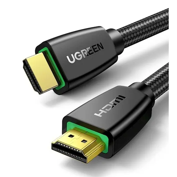 HDMI კაბელი UGREEN HD118 (40410) High-End HDMI Cable with Nylon Braid 2m (Black)