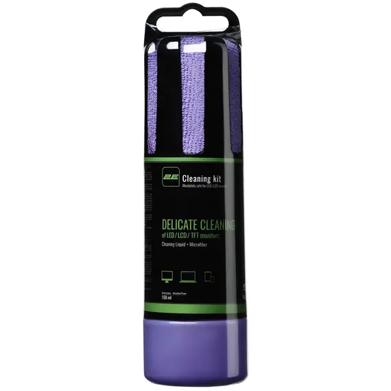 მონიტორის საწმენდი 2E Cleaning Kit  150ml Liquid for LED / LCD + Cloth, Blue