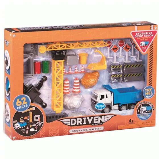 მანქანის კომპლექტი DRIVEN CONSTRUCTION CRANE PLAY SET