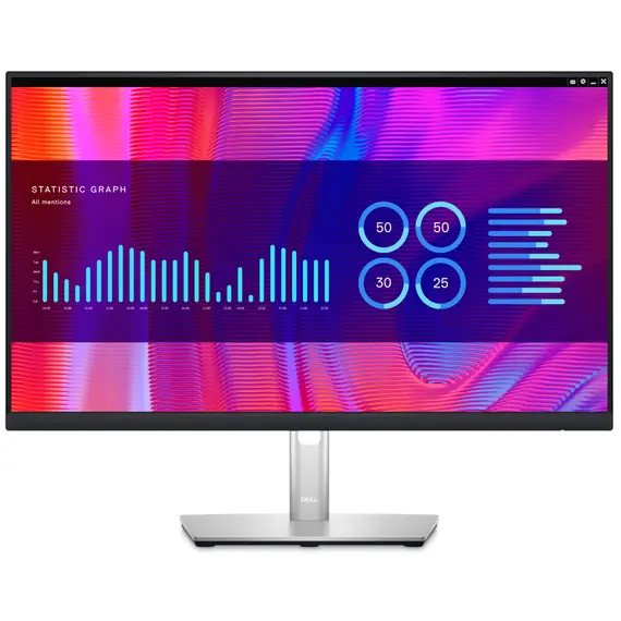 მონიტორი DELL Monitor 23.8" P2423DE HDMI, DP, USB-C, RJ-45, IPS, 2560x1440, sRGB 99%, Pivot