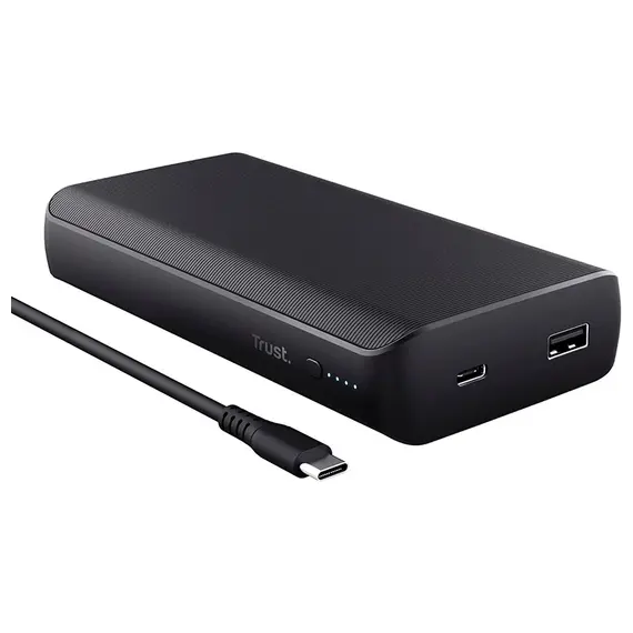პორტატული დამტენი ნოუთბუქისთვის TRUST LARO 65W USB-C LAPTOP POWERBANK (20000 MAH)
