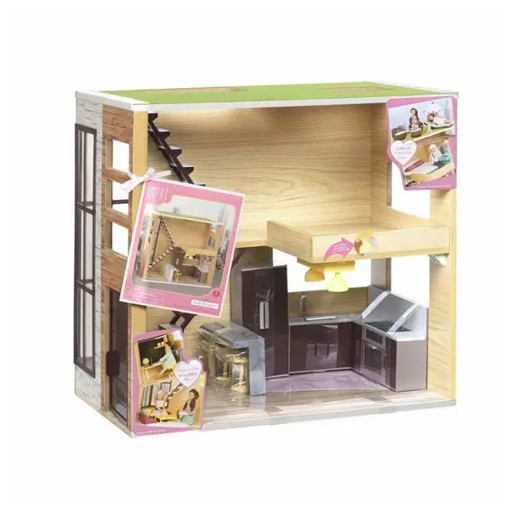 სათამაშო სახლი LORI LORI WOOD HOUSE FOR 6" DOLL LO37004Z