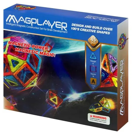 კონსტრუქტორი Magplayer Designer magnetic set 45 e. MPA-45