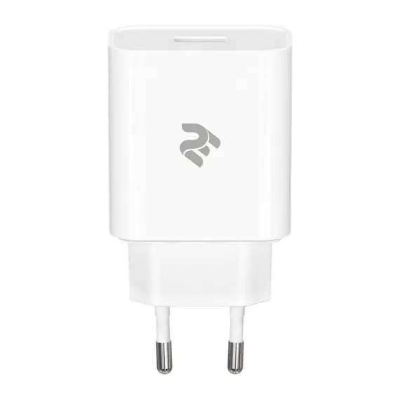 მობილურის დამტენი 2Е-WC1USB18W-W, Wall Charger USB QC3.0 DC5V/3A, Max 18W, White