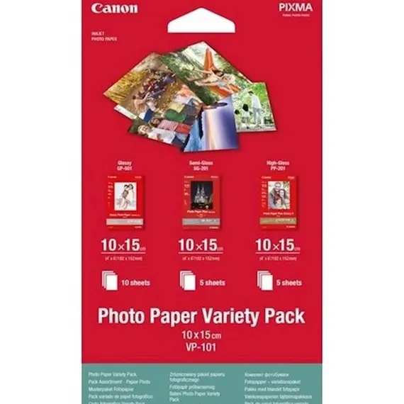 ფოტო ქაღალდი Canon VP-101 Photo Paper Variety Pack 4x6 - 20 Sheets