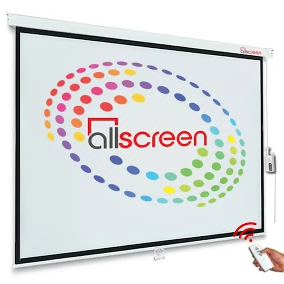 პროექტორის ელექტრო ეკრანი ALLSCREEN ELECTRIC PROJECTION SCREEN 160X160CM HD FABRIC CMP-6363 WITH REMOTE CONTROL 90 inch