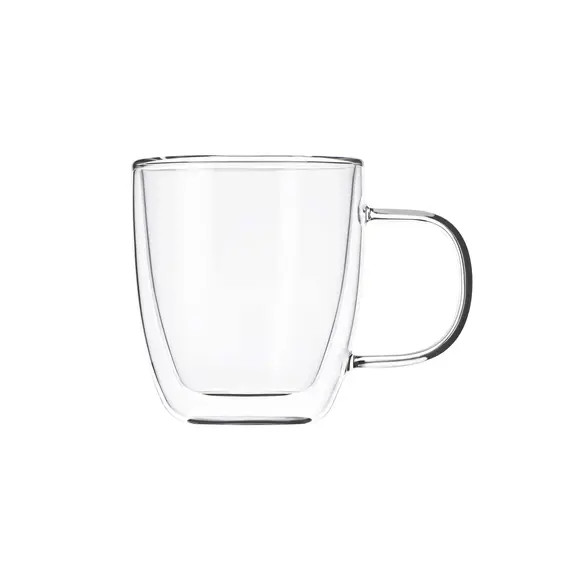 ლატეს ჭიქების ნაკრები ARDESTO Double wall borosilicate glass mug set Ardesto, 310 ml, 2 pcs, with handles