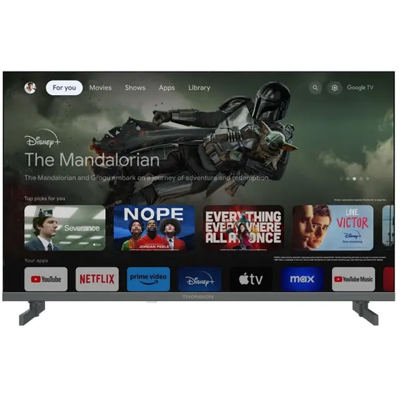 ტელევიზორი Thomson 50QG4S14, 50", 4K UHD, Smart TV, HDMI, USB, LAN, WIFI, BT, Black