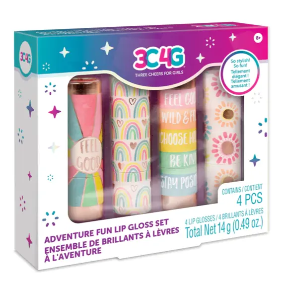 საბავშვო ტუჩსაცხების ნაკრები Make It Real 3C4G Mini Fridge Lip Gloss Set