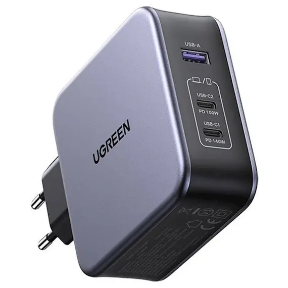 დამტენი UGREEN CD289 (90549), 140W, USB, USB-C, Gray