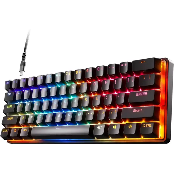 კლავიატურა SteelSeries Keyboard mechanical Apex Pro Mini 61key, HyperMagnetic Switch, USB-A/WL, EN, RGB, black