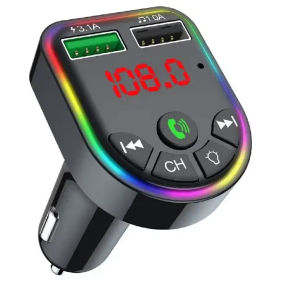 რადიო მოდულატორი Gembird BTT-05 FM-radio transmitter and USB charger Black