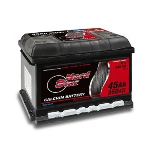 აკუმულატორი NordStar 45 ა/ს JIS მარჯ.