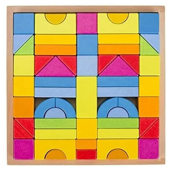 სამაგიდო თამაში Goki Building blocks Rainbow 58624
