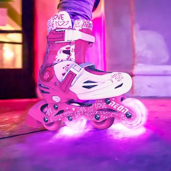 როლიკები NEON Rollers INLINE SKATES PINK (SIZE 34-38)