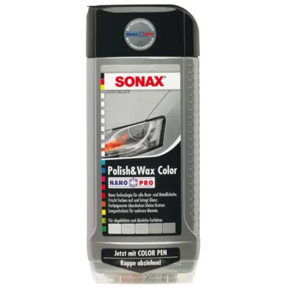 პოლირების ცვილი SONAX 296300 პოლირ. ცვილი ვერცხლ. 0,5L
