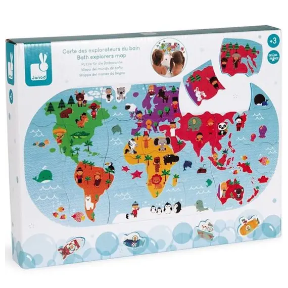 აბაზანის ფაზლი Janod Bath Explorers Map