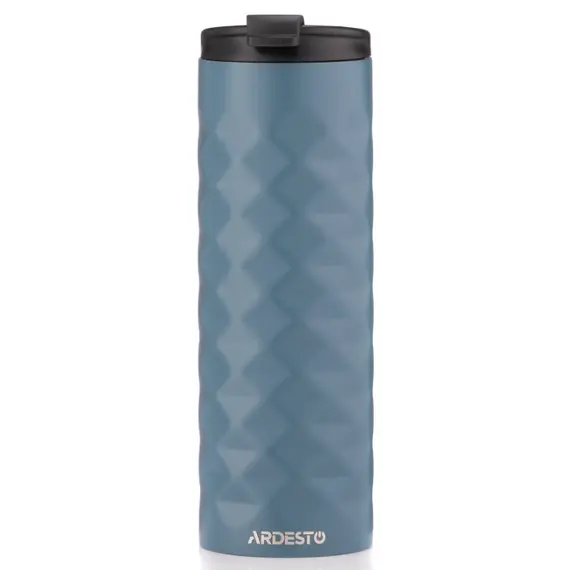 თერმოსი Ardesto Travel mug Bright City 400 ml, stainless steel, dark blue
