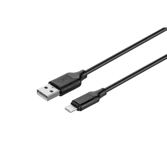 მობილურის სადენი KITs USB 2.0 to Lightning cable, 2A, black, 1m, KITS-W-003