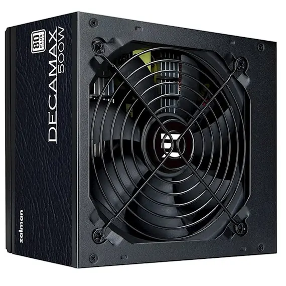 კვების ბლოკი Zalman ZM500-LX3 Decamax, 500W, 80 Plus, Power Supply, Black