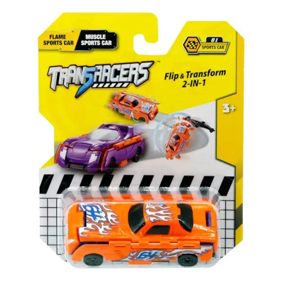 სათამაშო მანქანა TransRacers 2-in-1 Flip Vehicle- Sports Car