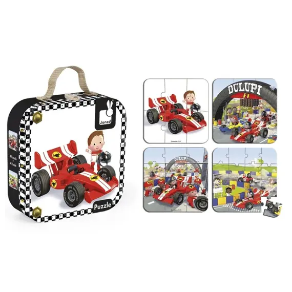 ფაზლი Janod Set of 4 puzzles Car Gabina Formula 1 J02884