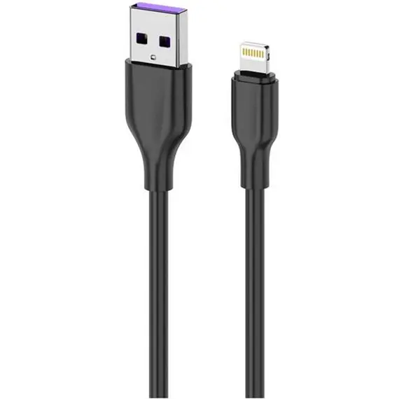 კაბელი 2E Cable USB-A - Lightning Glow 1m Black
