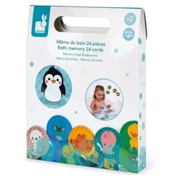 სათამაშო აბაზანისთვის Janod Bath memory 24 cards