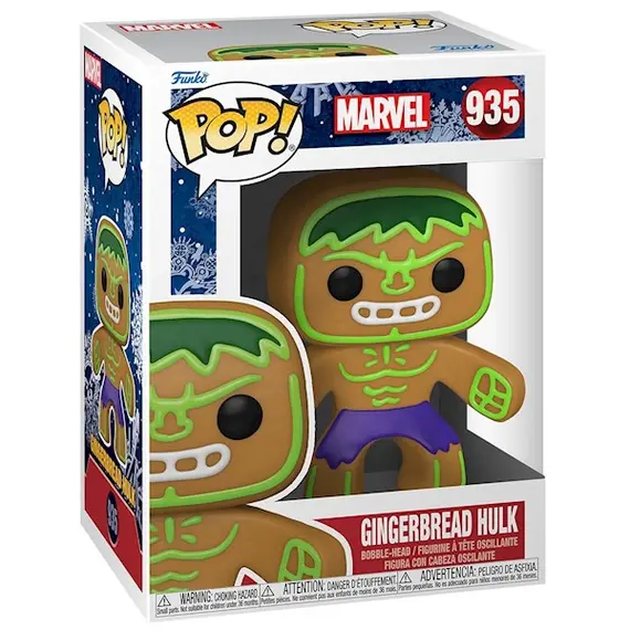 სათამაშო საკოლექციო ფიგურა Funko POP! Bobble Marvel Holiday Gingerbread Hulk 50660