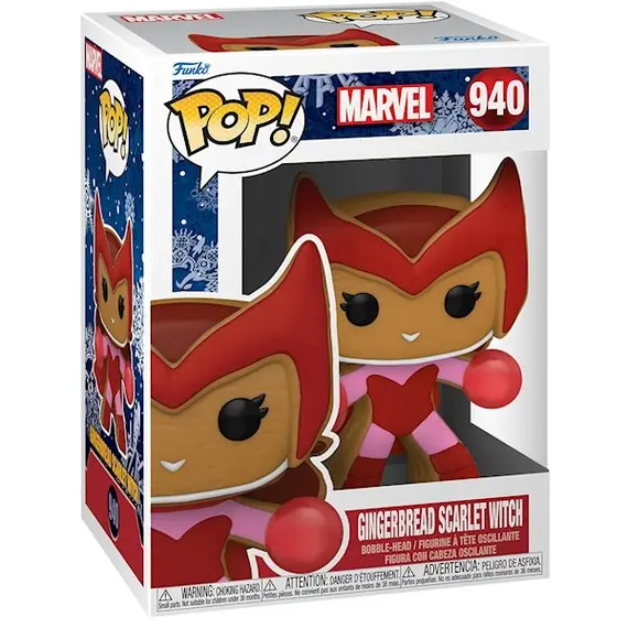 სათამაშო საკოლექციო ფიგურა Funko POP! Bobble Marvel Holiday Gingerbread Scarlet Witch 57129