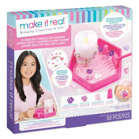 ელექტრო სანთელი დეკორით Make It Real Flameless Candle Zen Garden