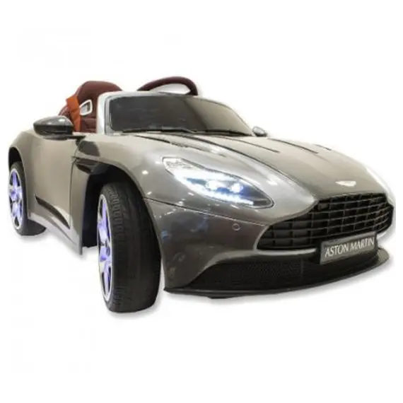 ბავშვის ელექტრო მანქანა ASTON MARTIN DB11 კაუჩუკის საბურავებით და ტყავის სკამით