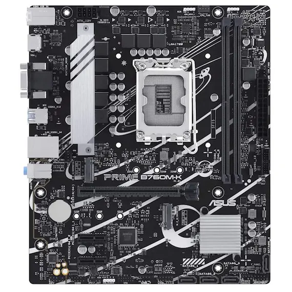 დედა დაფა ASUS Motherboard PRIME B760M-K s1700 B760 2xDDR5 M.2 HDMI D-Sub mATX