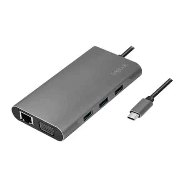დოკ სადგური Logilink UA0383 USB3.2 Docking Station USB-C 10-Port PD Silver