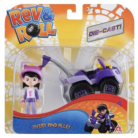 მანქანა Rev&Roll Die Cast Avery & Alley