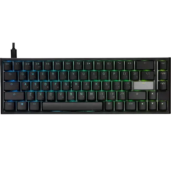 კლავიატურა Ducky Keyboard  One 2 SF, Cherry Blue, RGB LED, RU, Black-White