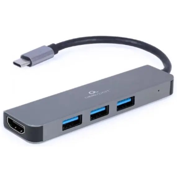 ადაპტერი Gembird A-CM-COMBO2-01 USB Type-C 2-in-1 multi-port adapter (Hub + HDMI)
