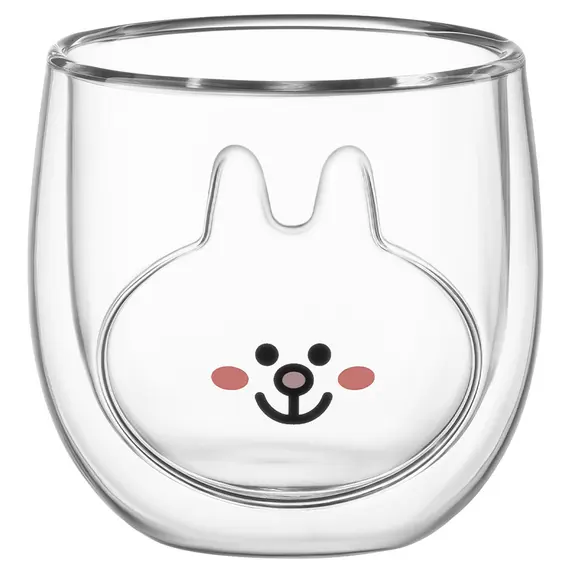 ყავის ჭიქა Ardesto Double wall borosilicate glass mug set Animals, 300 ml, 2 pcs