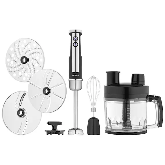 ბლენდერი Ardesto blender submersible, 1000W, 7in1, bowl-2000ml, black-silver