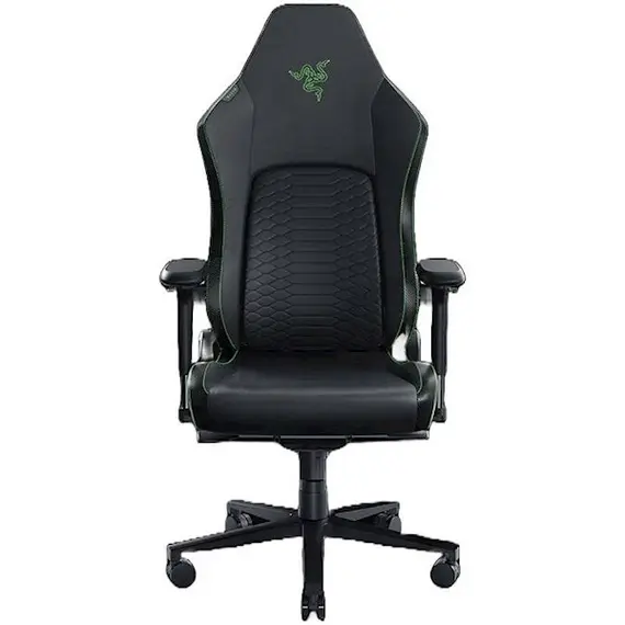 სათამაშო სავარძელი Razer chair Iskur V2 EPU Leather, 4D-Armrests, black-green