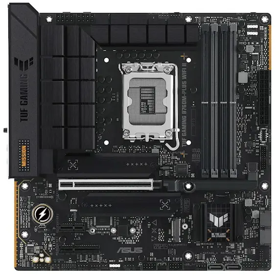 დედა დაფა ASUS Motherboard TUF GAMING B760M-PLUS WIFI II s1700 B760 4xDDR5 M.2 HDMI DP Wi-Fi BT mATX