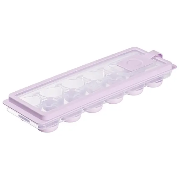 ყინულის ფორმა Ardesto Ice tray with lid Fresh Cylinder, 27х9.5х3.8cm, silicone, plastic, lilac