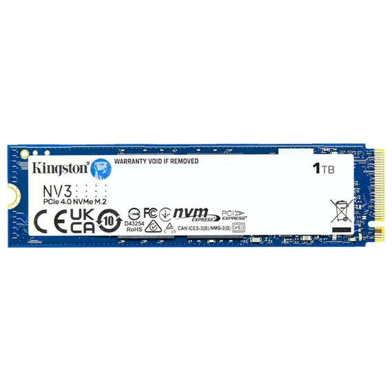 მყარი დისკი SSD Kingston M.2 1TB PCIe 4.0 NV3