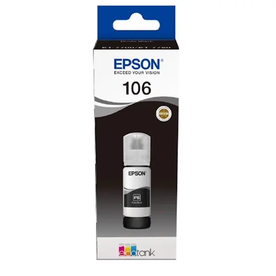 კარტრიჯი EPSON ORIGINAL (C13T00R140) I/C (b) 106 ECOTANK PHOTO BLACK INK BOTTLE L7180